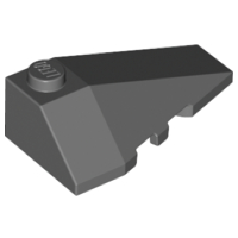 Wig 4x2 drievoudig rechts Dark Bluish Gray